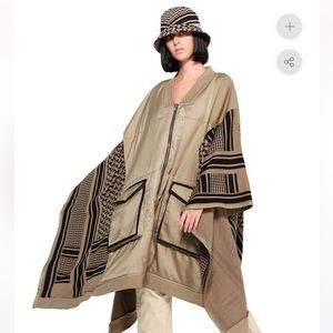 Jonny Cota One Size Poncho Unisex Tan Cream